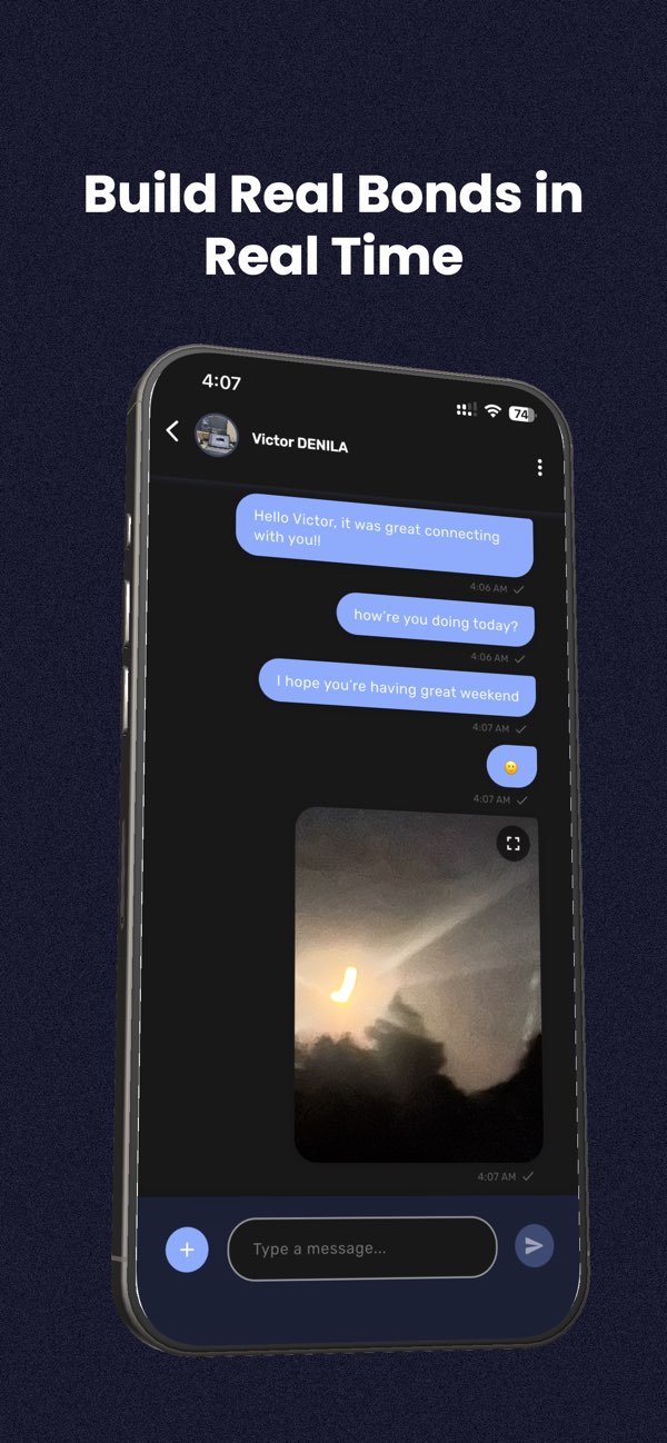Aidols app screenshot showing direct messages and media sharing